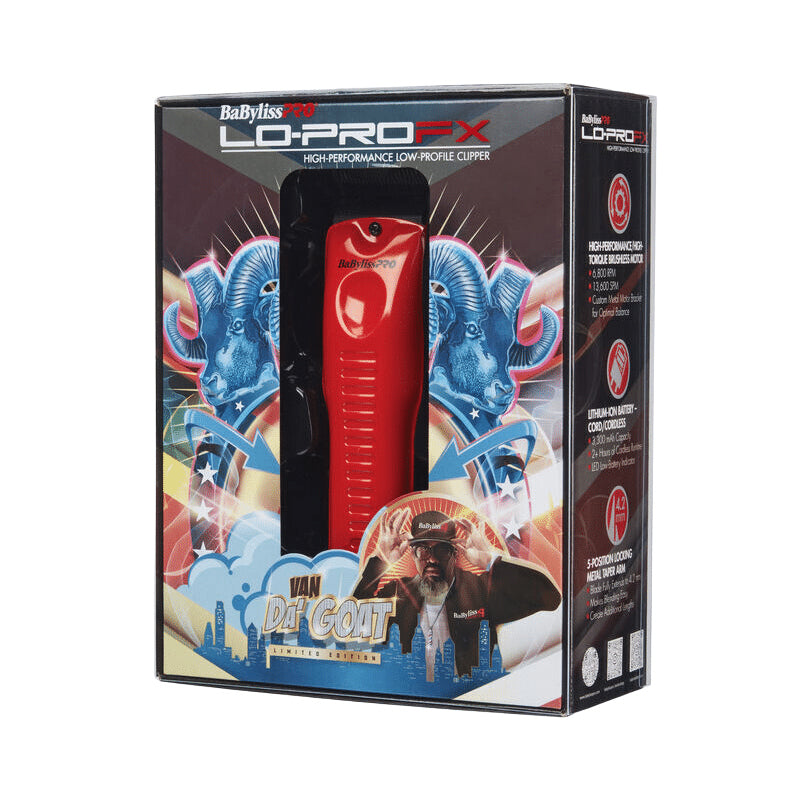 BaByliss Pro Influencer Edition LoProFX hajvágó gép (kék, sárga, piros)